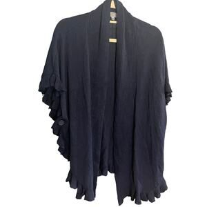 Joseph A Wrap with Ruffles and Button Sides Sz M